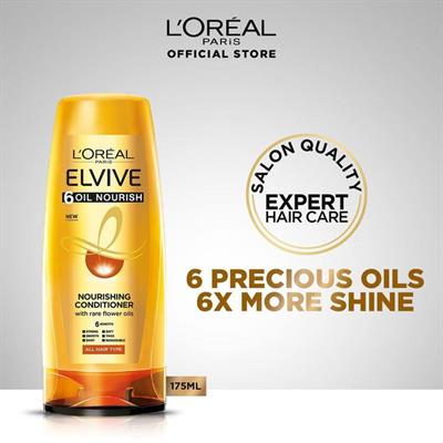 L'Oreal Paris 6 Oil Nourish Scalp + Hair Nourishing Conditioner, For All Hair Types, 175ml