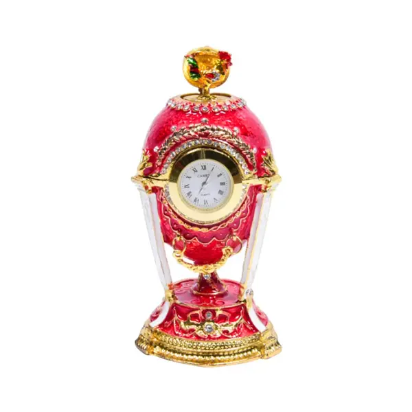 Metal Jewellery Box with Clock – Elegant Decorative Storage and Timepiece