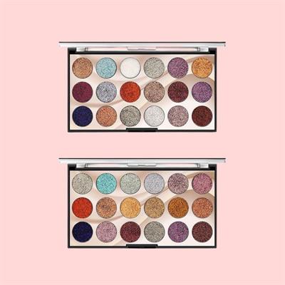 MISS ROSE 18-Color Sequin Glitter Eyeshadow Palette