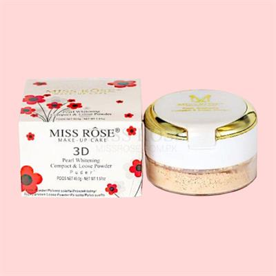 Miss Rose 3D Peral Whtening Compact & Loose Powder 45g