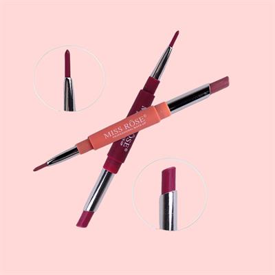 MISS ROSE Hight Pigment 2 in 1  Lipliner + Lipstick Set of 6