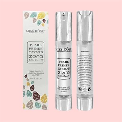 Miss Rose Pearl Primer proes zero silky smooth for all skin type long stay 18 Hour Oil Free 30ml.