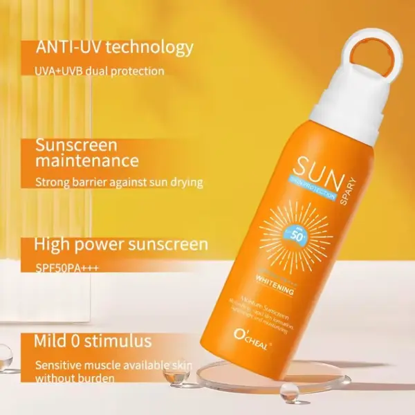 O’CHEAL Hydrating Sunblock Spray SPF 50 – High Efficiency Sunscreen, Anti-Aging & Moisturizing