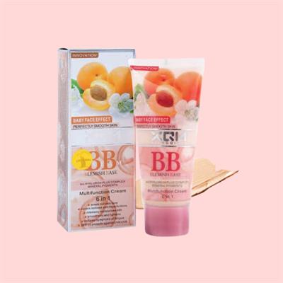 XQM BB Cream Blemish Base 6 In 1 Multifunction Cream Baby Face Foundation (Peach)