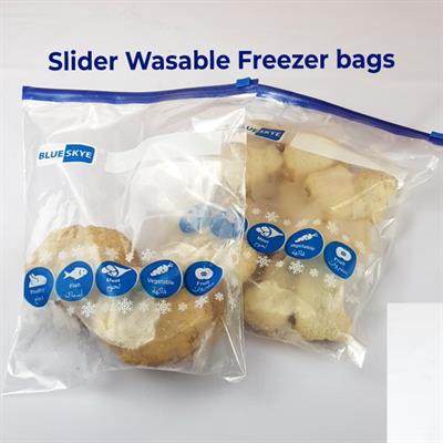 Pack of 10 large size Freezer bags , Plastic zip bags , Zip lock bags
