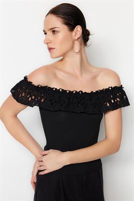 Black Off Shoulder Top