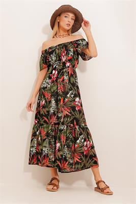 Printed Long Floral Dress
