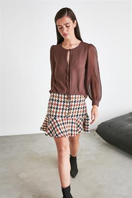 Brown Premium Chiffon Top 