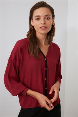 Burgundy Striped Shirt