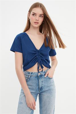 Stylish Blue Crop Top