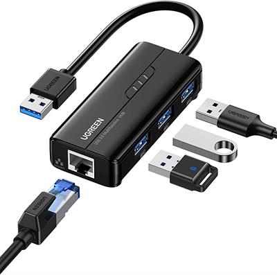 UGREEN 20265 USB3.0 GIGABIT LAN + 3 USB 3.0 MULTIFUNCTION HUB