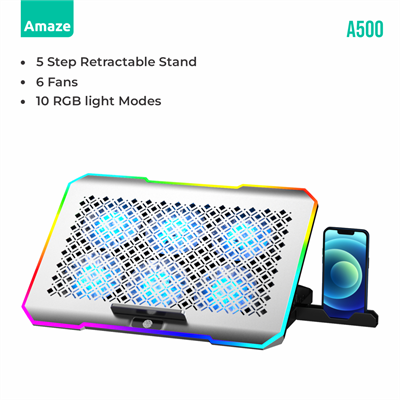 Amaze A500 Laptop Cooling Stand with 6 fans RGB