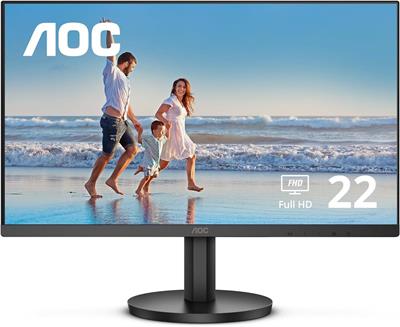 AOC 3-SIDED FRAMELESS LED 21.5” 22B3HM