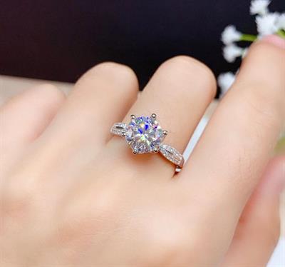 Cubic Zirconia Birthstone Adjustable Ring 