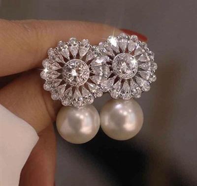 Pearl Round Earings