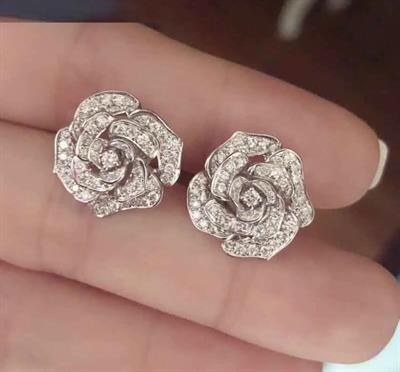  Rose Silver Imp Earings