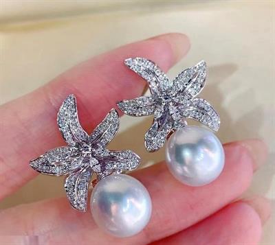 Pearl Starfish Earings