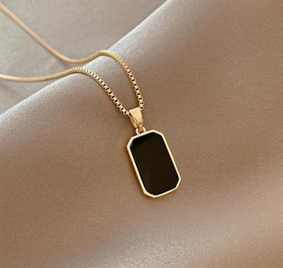 Black Rectangle Pendant