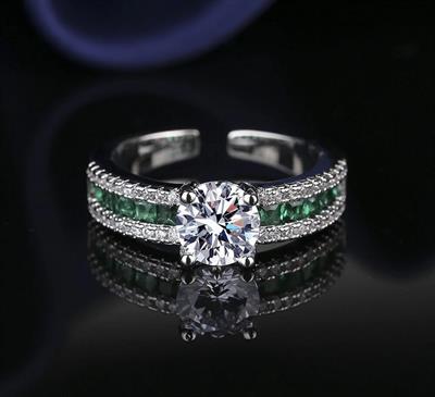 Trendy Zircon Adjustable Ring