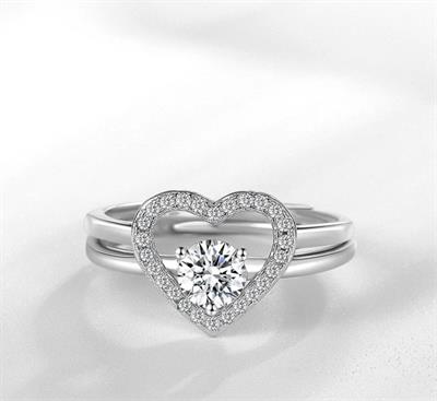 Heart Twin Imp Adjustable Ring