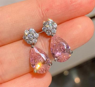 Imp Pink Tear Drop Earrings