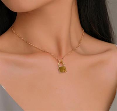 Lock Gold Plated Imp Pendant