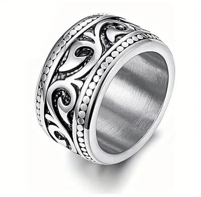 Trendy Textured Men's Ring