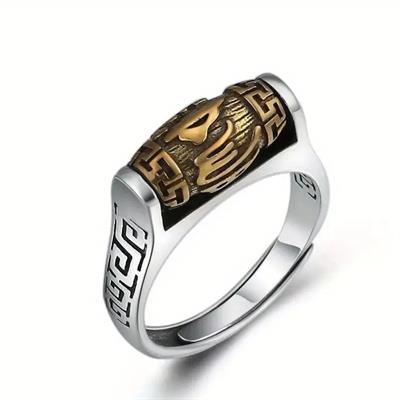 Rotatable Blessing Adjustable Men's Ring