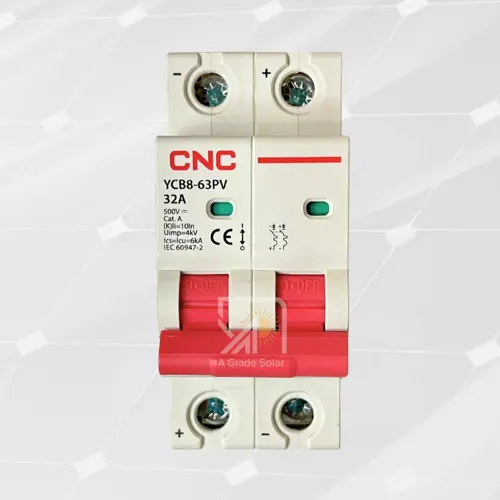 CNC - 2 Pole DC MCB (Miniature Circuit Breaker) 