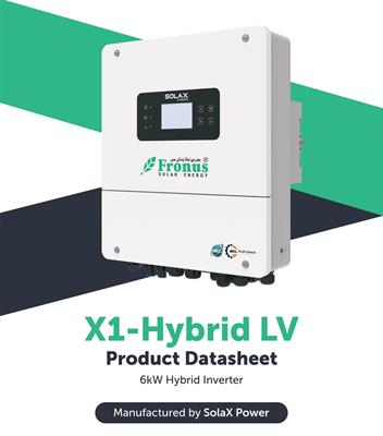 SOLAX POWER 6KW 48V X1-HYB LV IP65 HYBRID SOLAR INVERTER