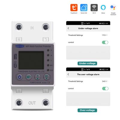 TOMZN 63A WIFI VOLTAGE PROTECTOR ENERGY METER