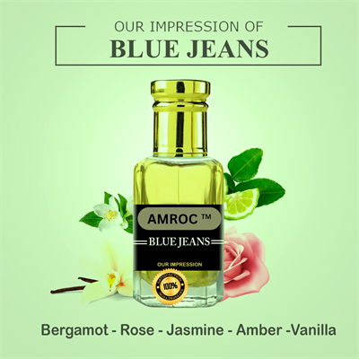 Amroc Blue Jeans Impression Attar for Men Long Lasting Perfume Fragrance Oil