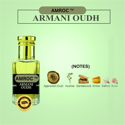 Amroc Armani Oudh Attar for Men & Women Long Lasting Perfume Fragrance Oil