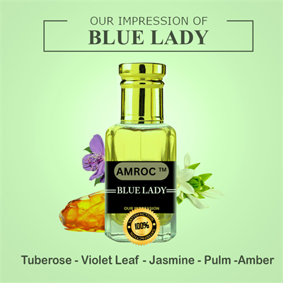 Amroc  Blue Lady Impression Attar for Women Long Lasting Perfume Fragrance Oil