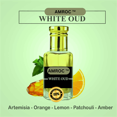 Amroc  White Oud Attar for Men & Women Long Lasting Perfume Fragrance Oil