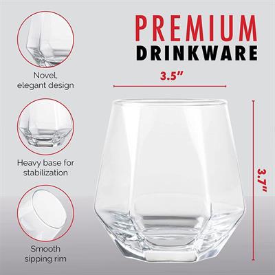 Amroc Diamond Shape Water Glass