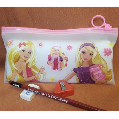 Cartoon Character Pencil Pouch for Kids - Transparent Pouch for Stationery - High Quality Stationery Pouch for School and College Students. (Each)