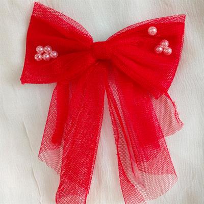 Red Hair Bows I Hair Pins