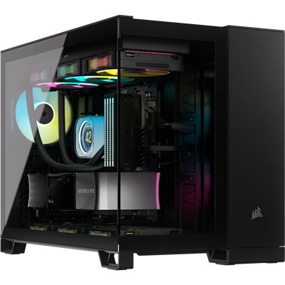 Corsair iCUE LINK 2500X RGB Micro ATX Dual Chamber PC Case - Black