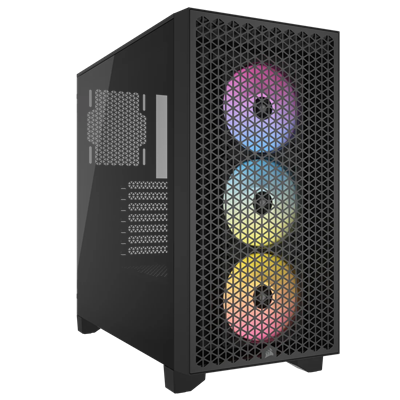 Corsair 3000D 3 RGB Fans Airflow Mid-Tower Case Black