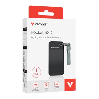 Verbatim Pocket SSD 1TB (Keyring with cable attachment)