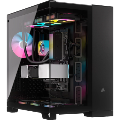 Corsair iCUE LINK 6500X RGB Mid-Tower ATX Dual Chamber PC Case - Black