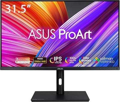 Asus ProArt PA328QV 32 QHD 75Hz Professional Monitor -  1 Year Warranty