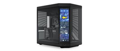 Hyte Y70 Touch Infinite Modern Aesthetic Mid-Tower ATX Gaming Case with LCD Screen - Black