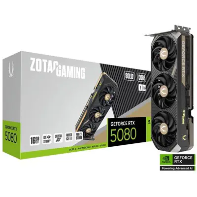 ZOTAC GAMING GeForce RTX 5080 16GB 256BIT SOLID CORE OC GDDR7