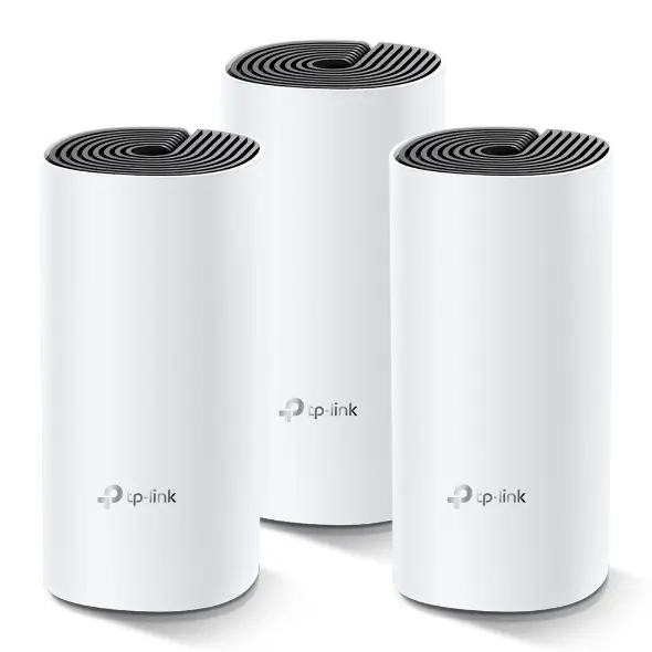 TP-Link Deco M4 Whole Home Mesh Wi-Fi System - Dual-Band AC1200 - 3 Pack - WiFi 5 - 2× Gigabit LAN/WAN, MU-MIMO