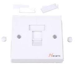 NEXANS Essential 86 x 86 Wallplate 1 Keystone White