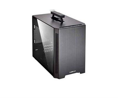 LIAN LI TU-150 Black Aluminum Tempered Glass Mini-ITX Computer Case