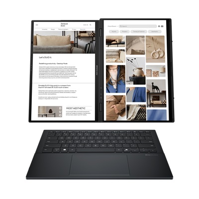 Asus Zenbook Duo UX8406CA-PZ005W Intel Core Ultra 9 285H 32GB 2TB SSD 14.0" 3K OLED Touchscreen (Dual Screen) Display Win11 Home Inkwell Gray - (Official Warranty)
