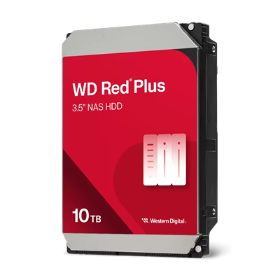 WD Red Plus 10TB Internal NAS 3.5" HDD